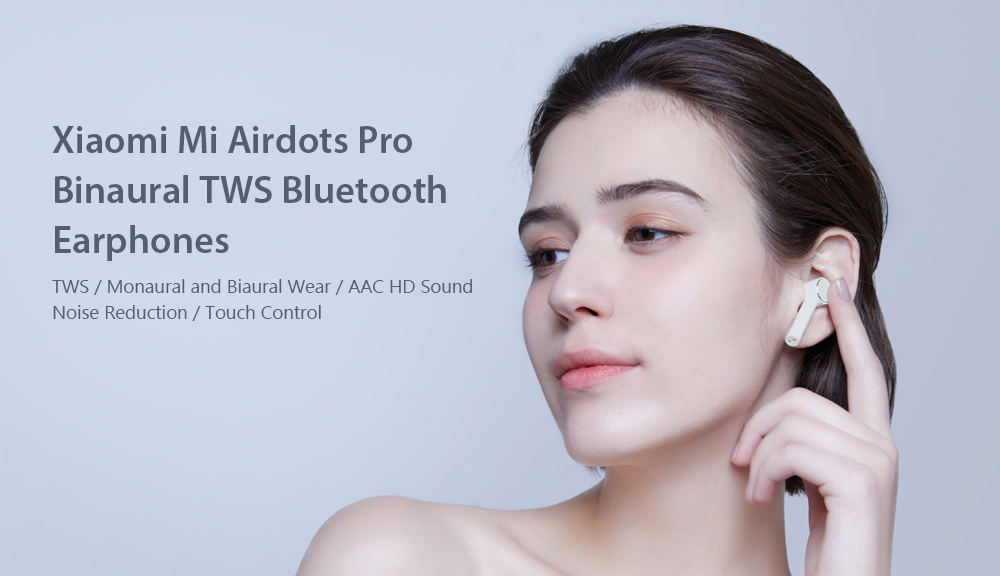 Xiaomi Mi Airdots Pro Binaural TWS Bluetooth Earphones Wireless AAC HD Earbuds with Mic and Charging Dock - White